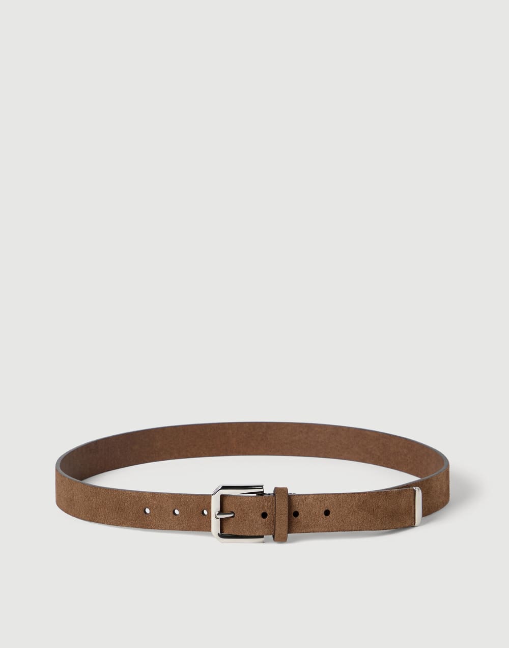 Reversed leather belt Chestnut Man - Brunello Cucinelli