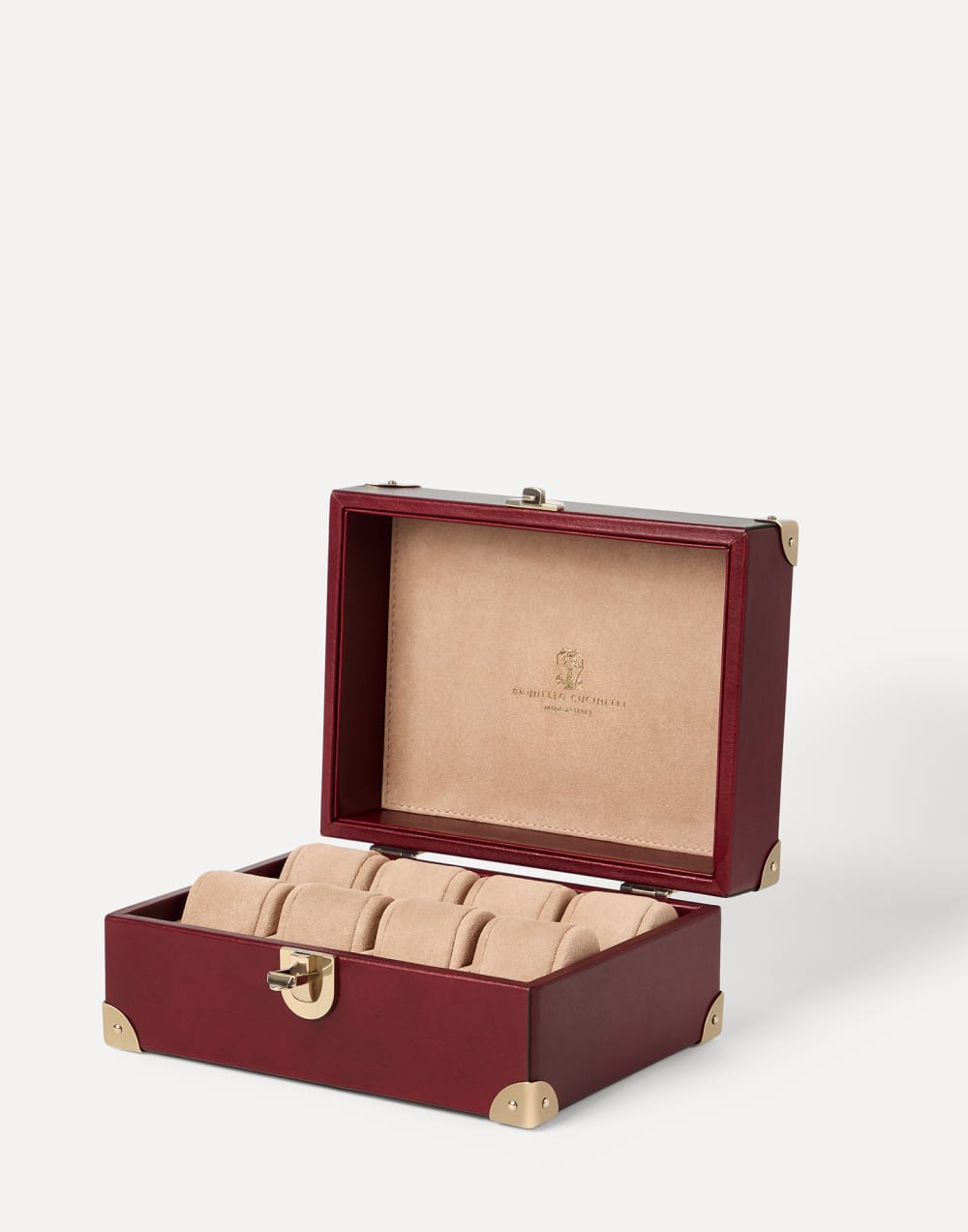 Calfskin watch case Wine Man - Brunello Cucinelli