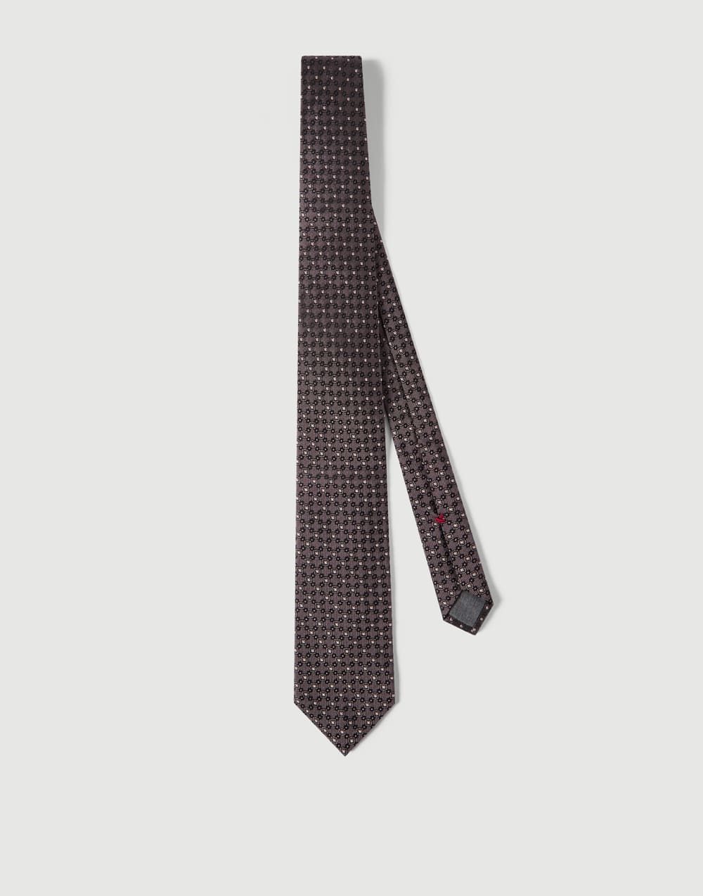 Silk jacquard tie Hazelnut Man - Brunello Cucinelli