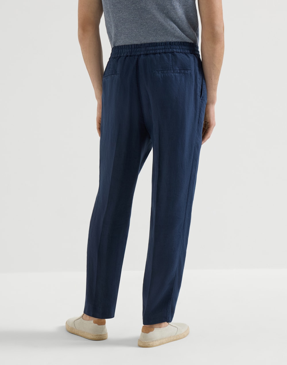 Trousers with drawstring Blue Man - Brunello Cucinelli