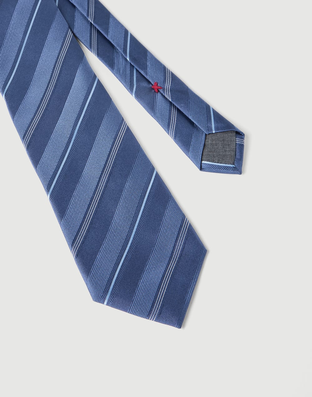 Striped silk necktie Denim Man - Brunello Cucinelli