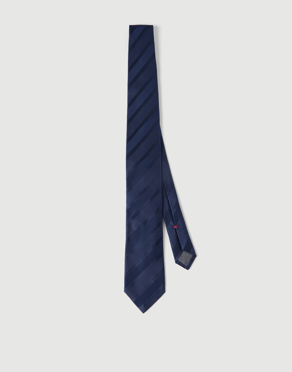 Striped silk necktie Navy Blue Man - Brunello Cucinelli