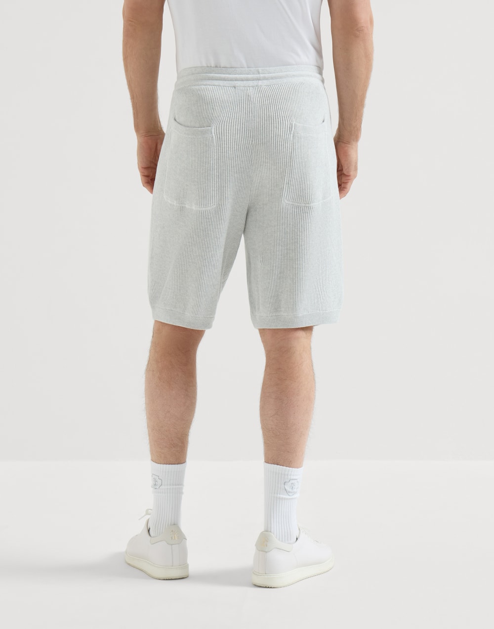 Knitted Bermuda shorts Fog Man - Brunello Cucinelli