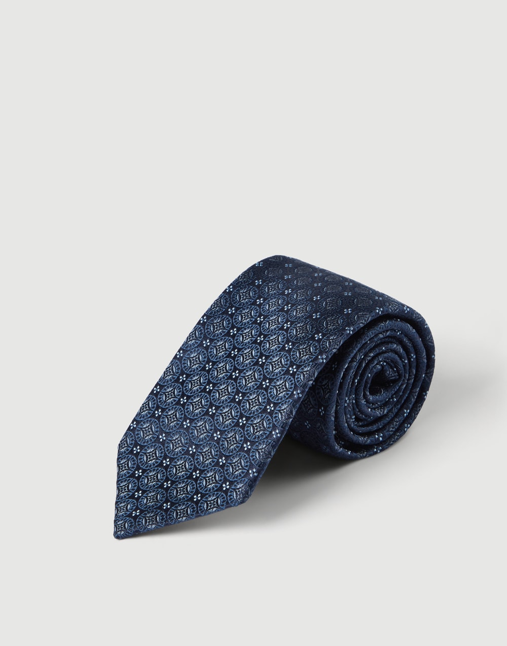 Silk tie with pattern Blue Man - Brunello Cucinelli