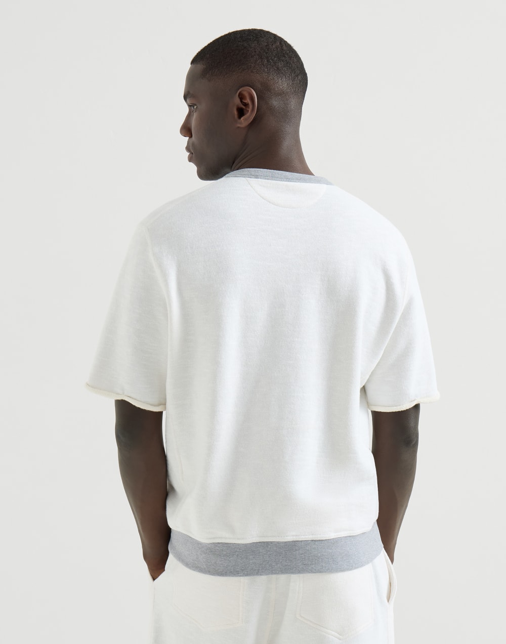 French terry sweatshirt Panama Man - Brunello Cucinelli