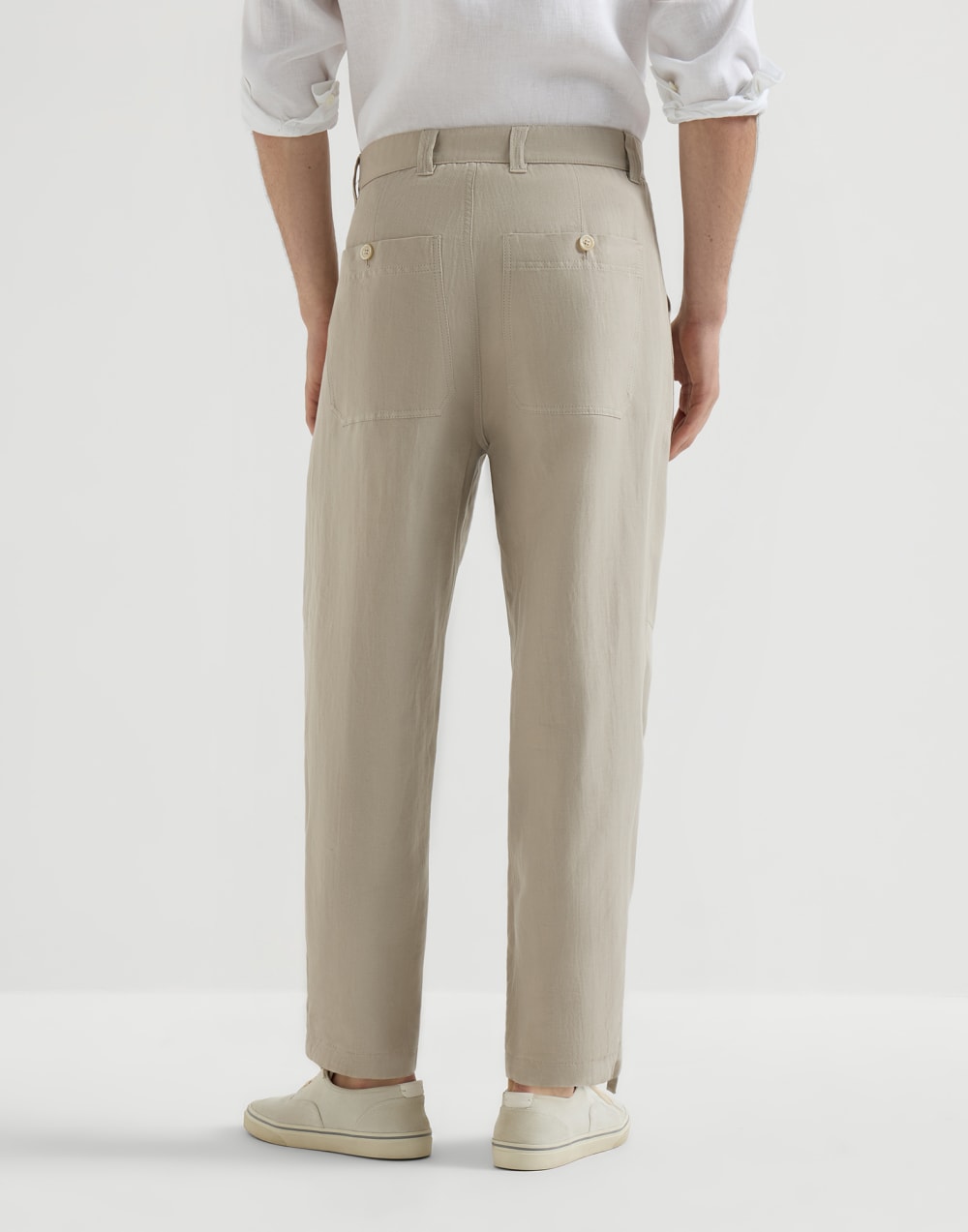 Hose aus Drill Kakao Herren - Brunello Cucinelli