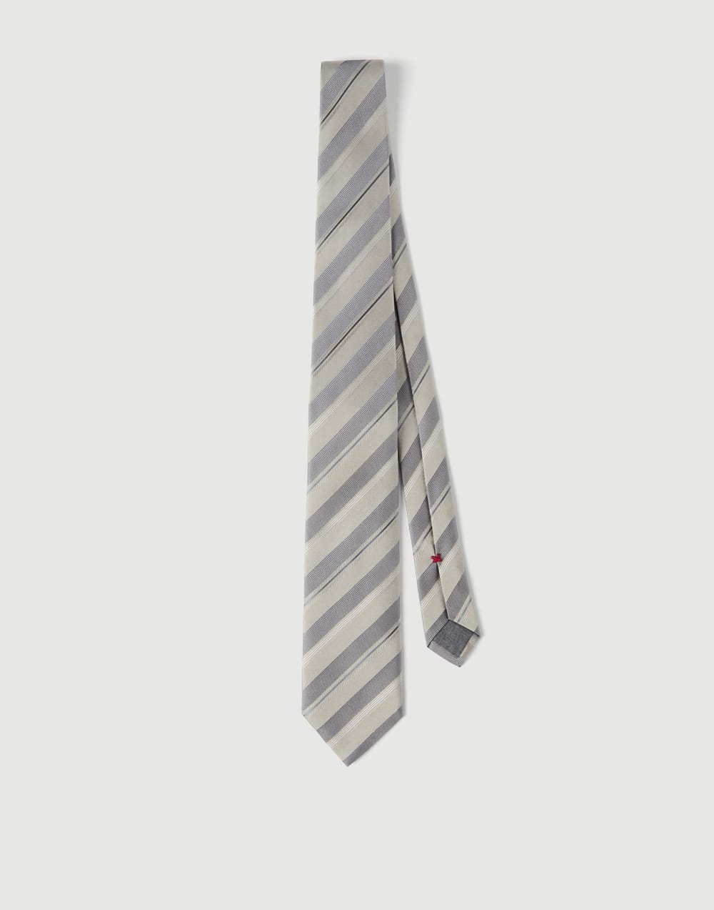 Striped silk necktie Khaki Man - Brunello Cucinelli