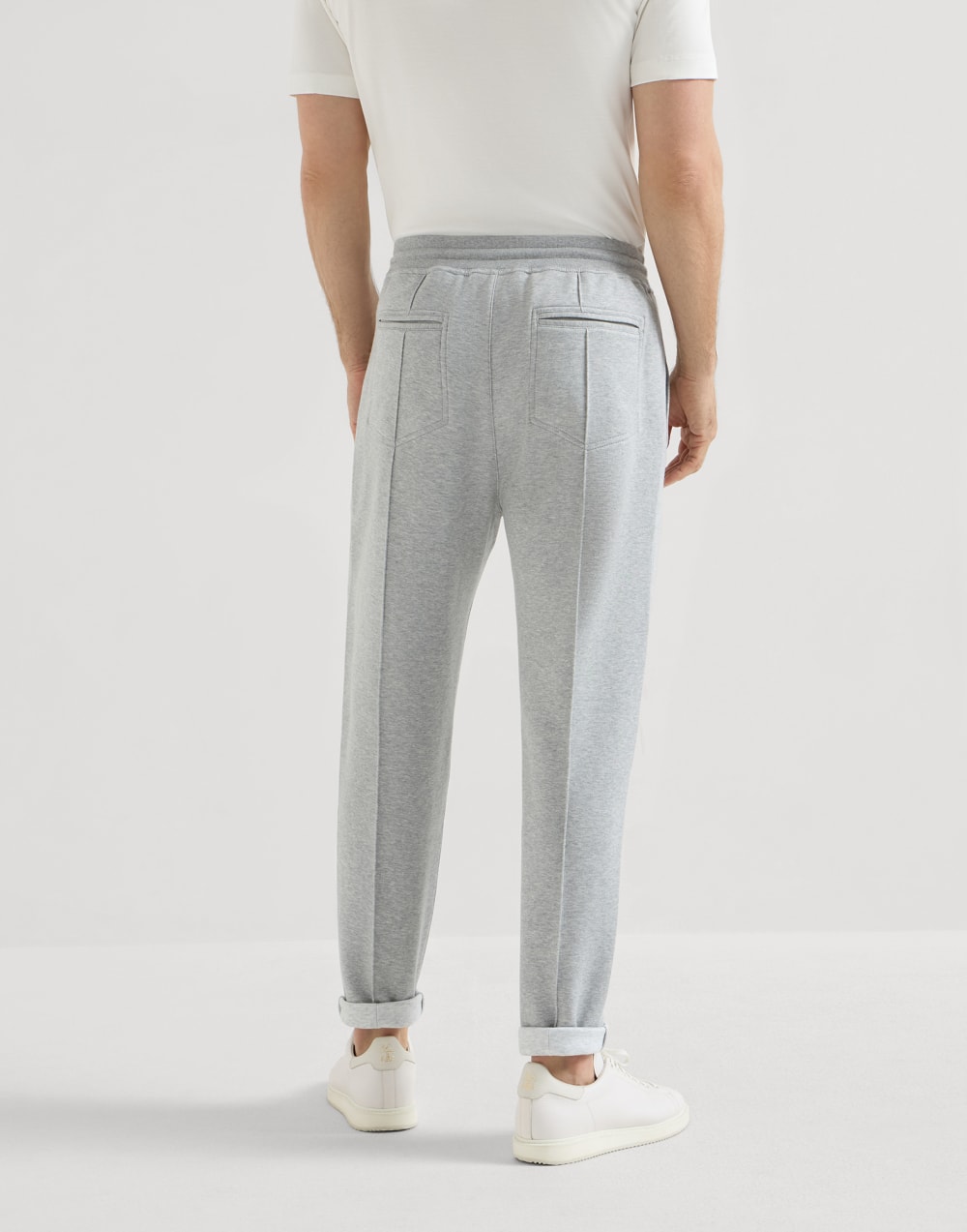 Hose aus Doubleface-Sweatjersey Grau Herren - Brunello Cucinelli