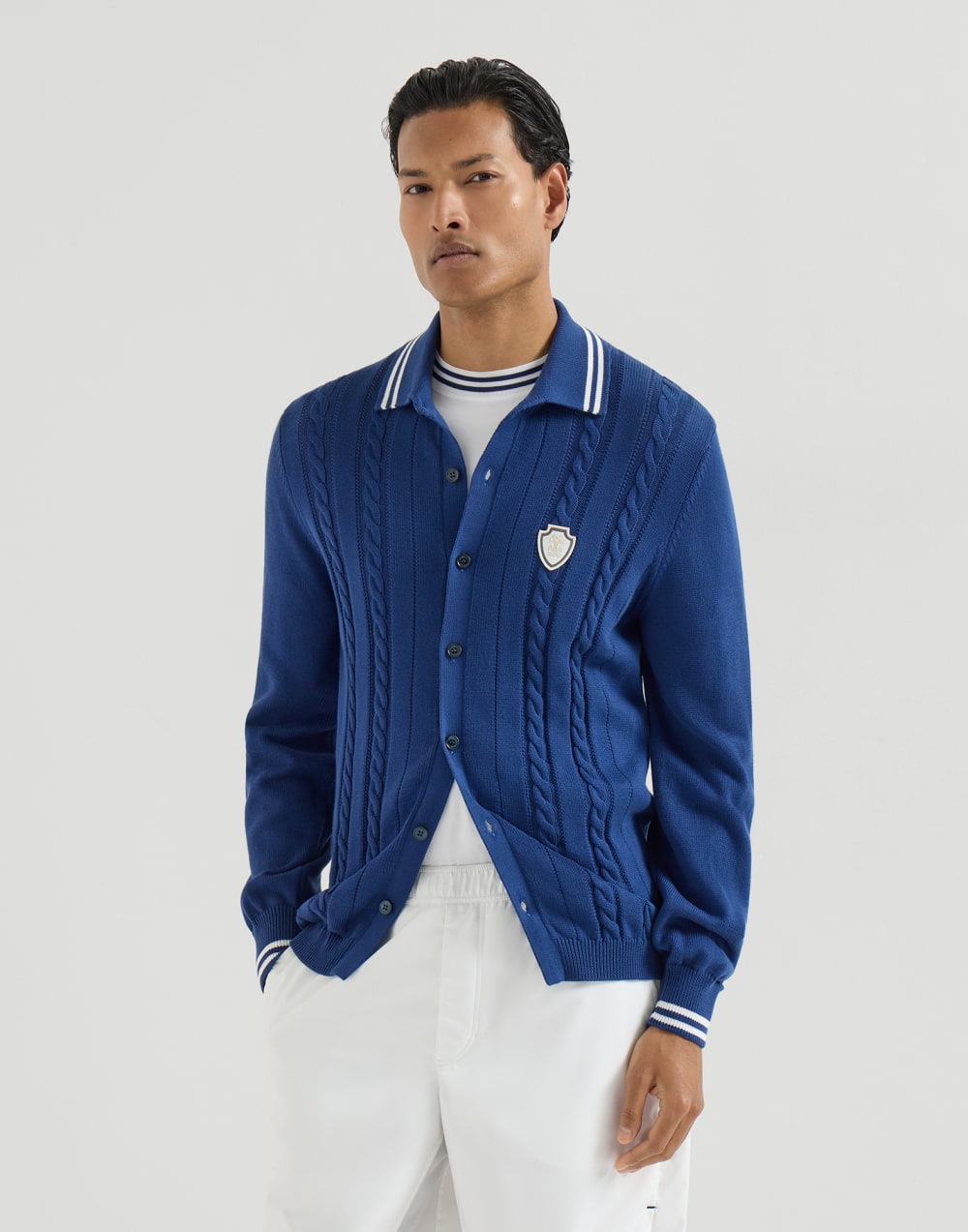 Knit shirt Avio Blue Man - Brunello Cucinelli