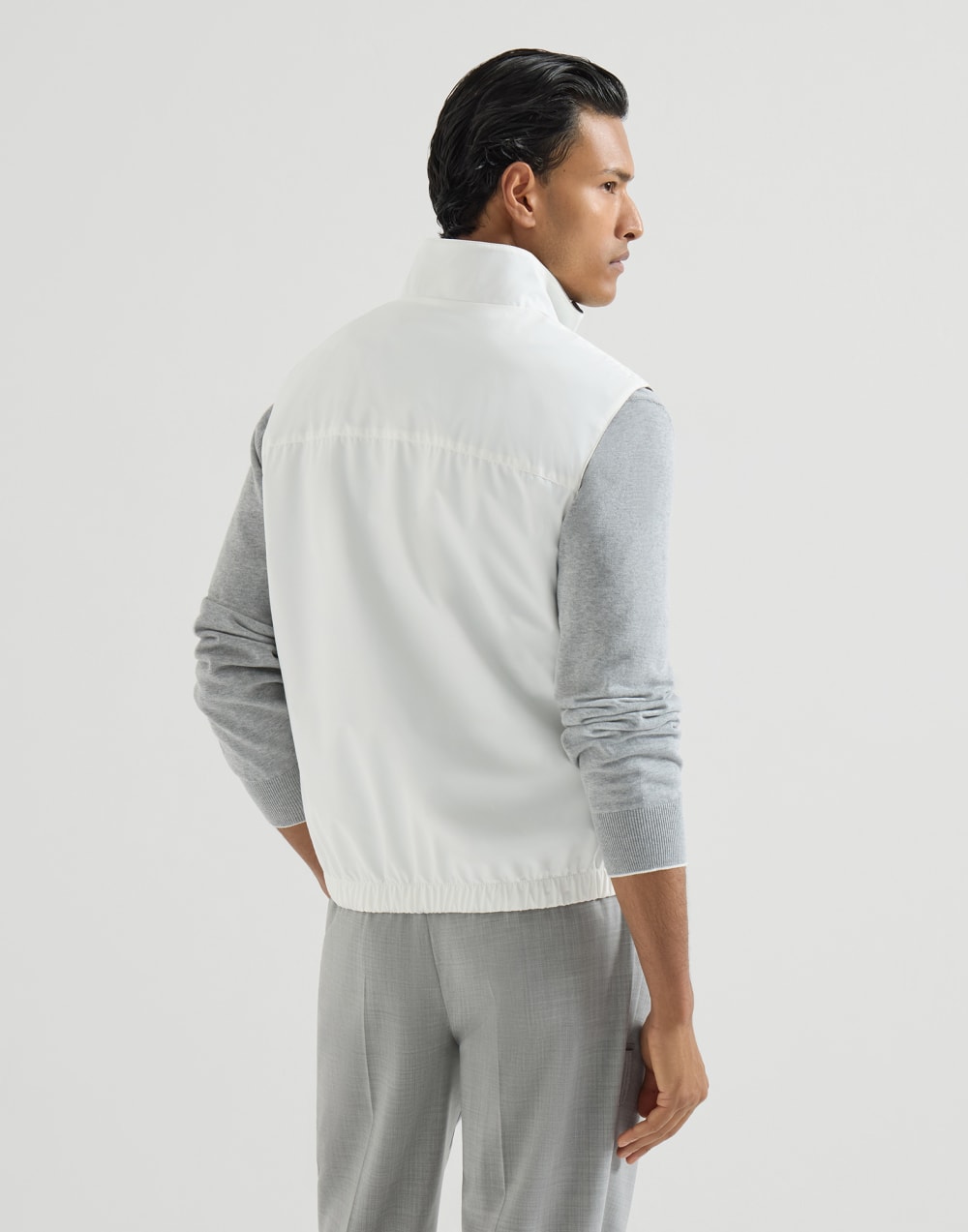 Reversible nylon vest Off-White Man - Brunello Cucinelli