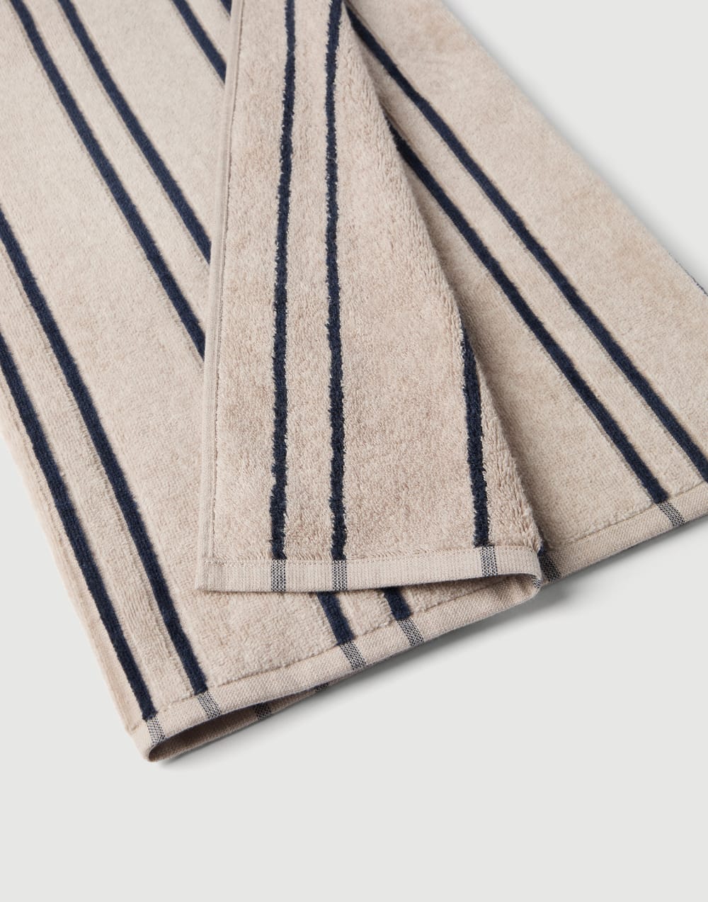 Striped terrycloth towel Blue Lifestyle - Brunello Cucinelli