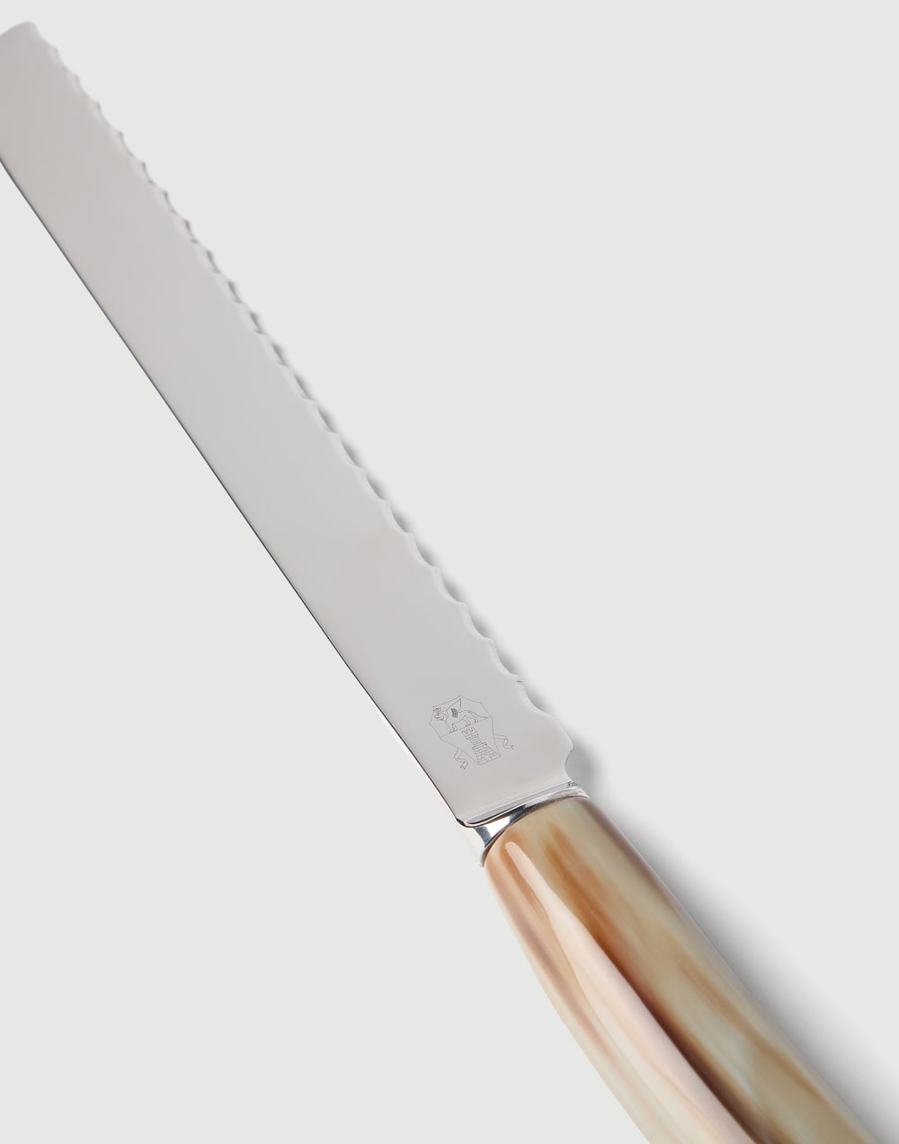 Baker knife in horn and steel Natural Horn Lifestyle - Brunello Cucinelli