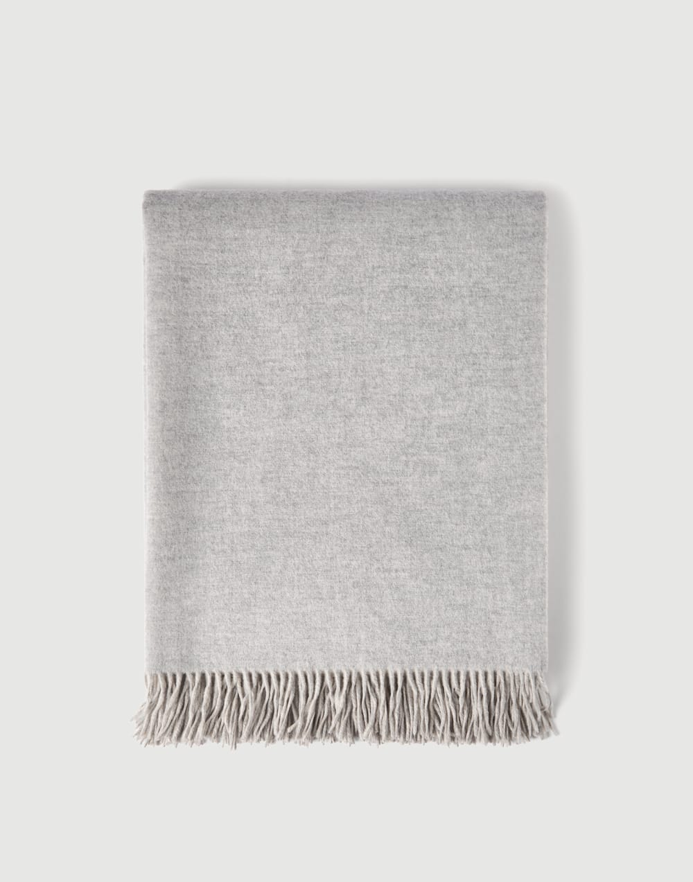 Cashmere double cloth lightweight throw Grey Lifestyle - Brunello Cucinelli