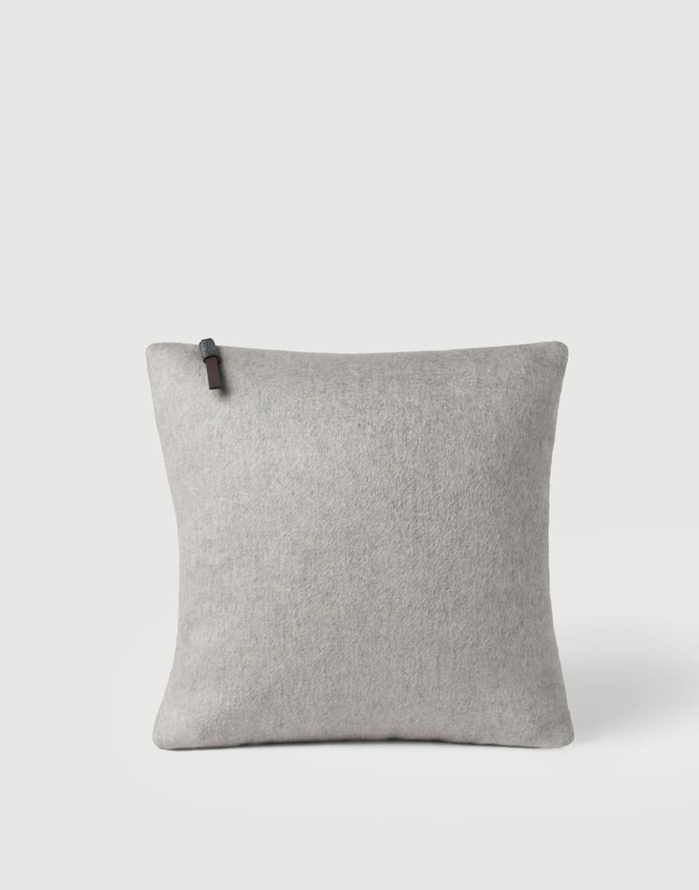 Cashmere beaver cushion Light Grey Lifestyle - Brunello Cucinelli