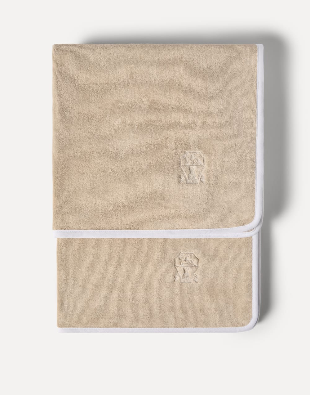 2-piece terrycloth towel set Beige Lifestyle - Brunello Cucinelli