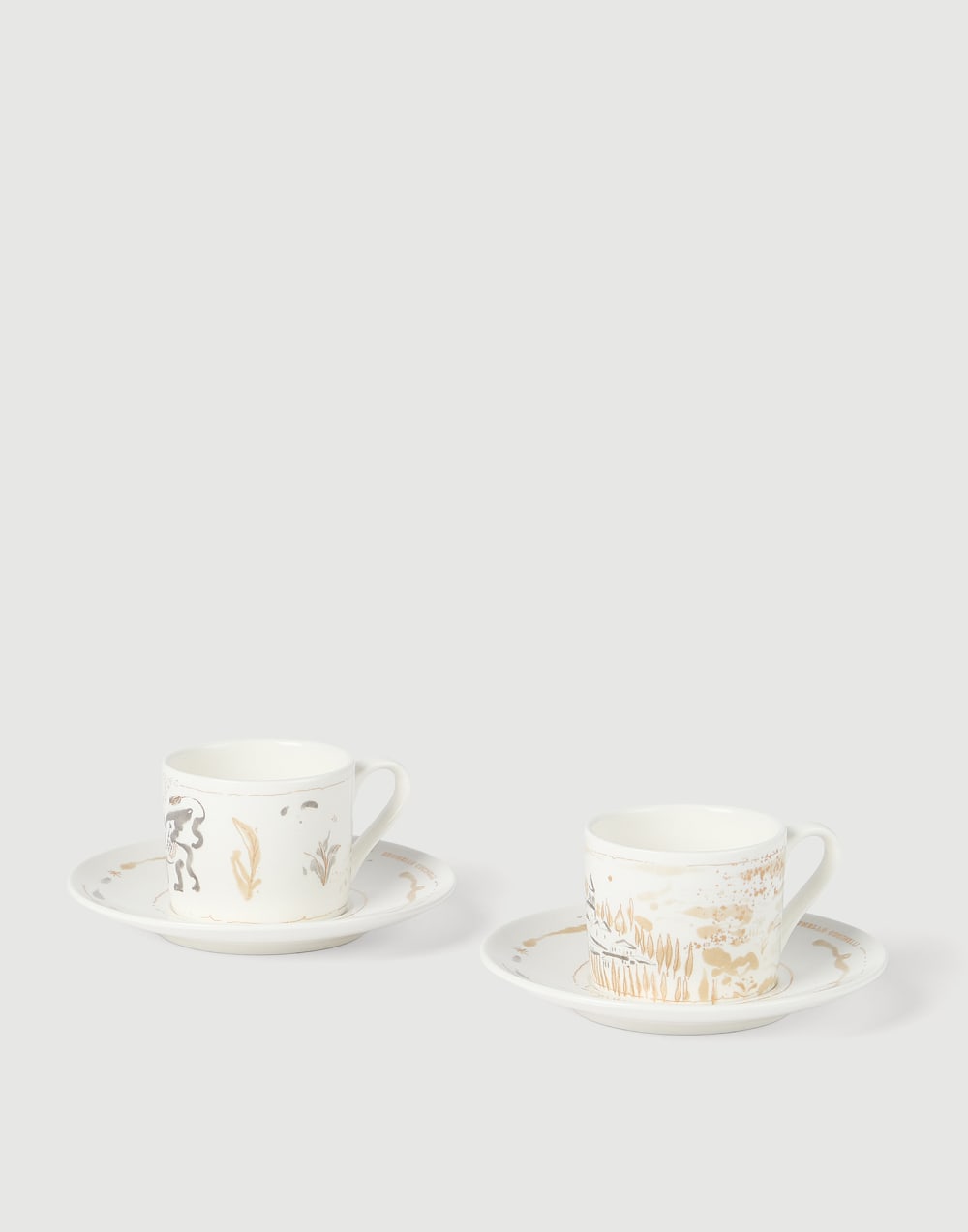 2-piece porcelain cup set White Lifestyle - Brunello Cucinelli