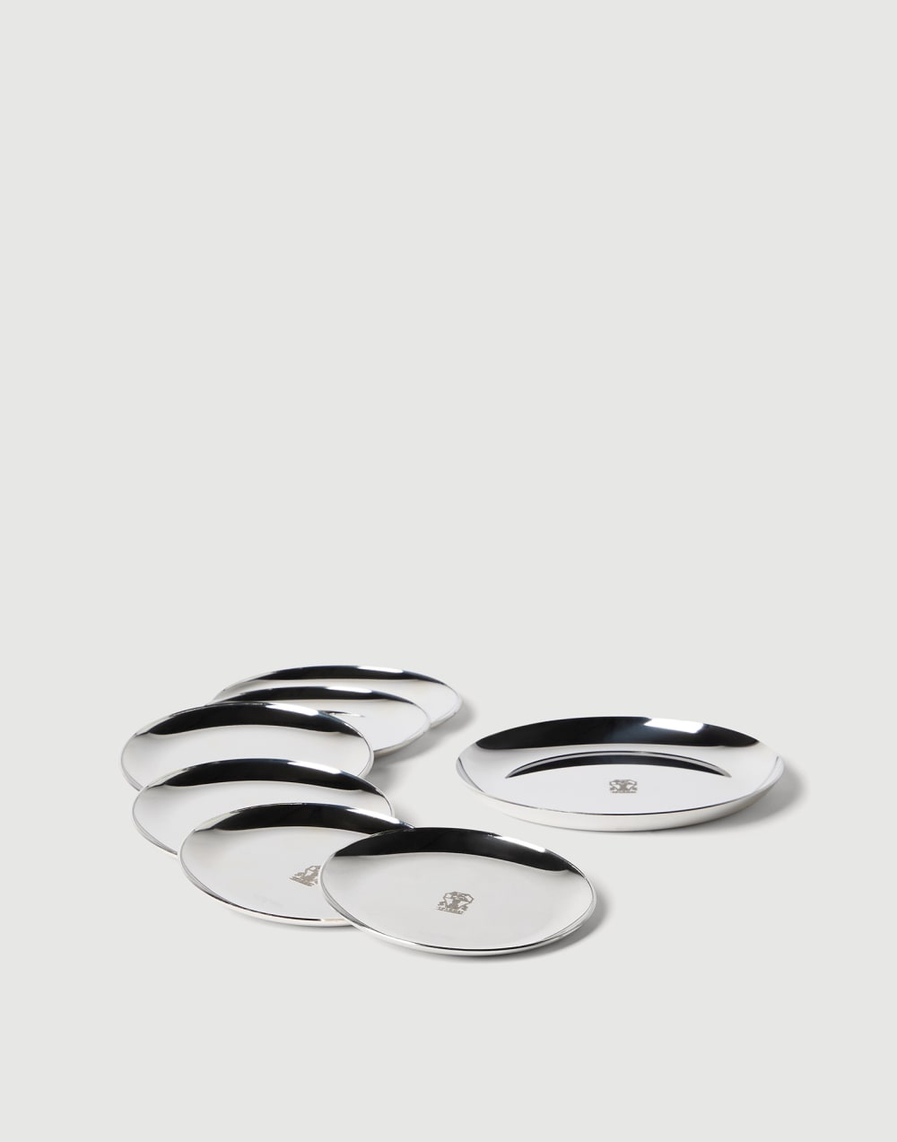 Bottle coaster set with coasters Silver Lifestyle - Brunello Cucinelli