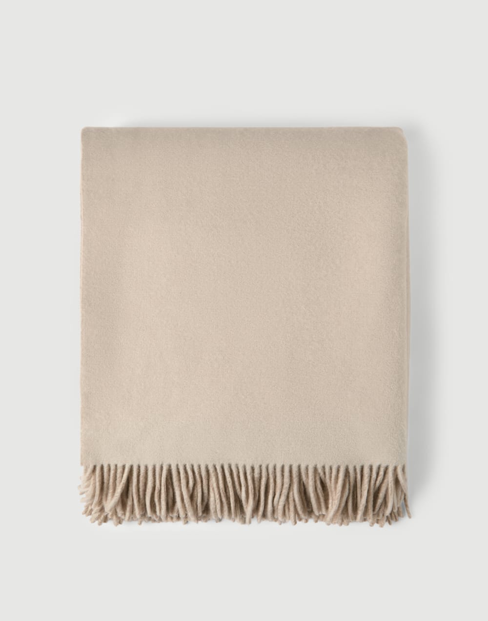 Cashmere double cloth throw Buff Lifestyle - Brunello Cucinelli