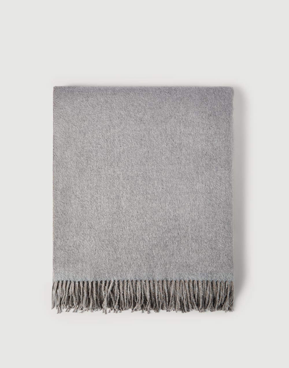 Silk double cloth throw Light Brown Lifestyle - Brunello Cucinelli