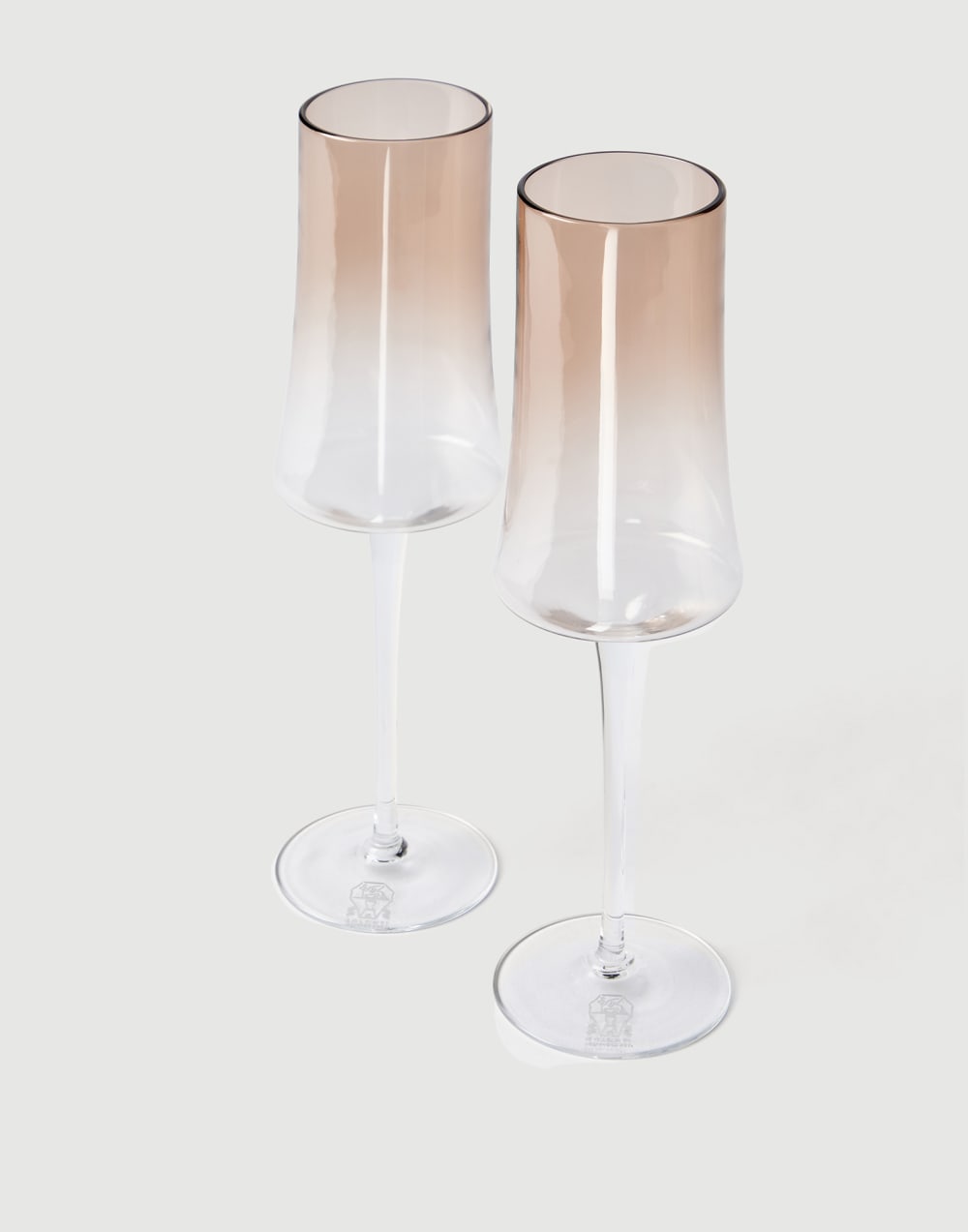 Pair of Murano glass flutes Natural Lifestyle - Brunello Cucinelli
