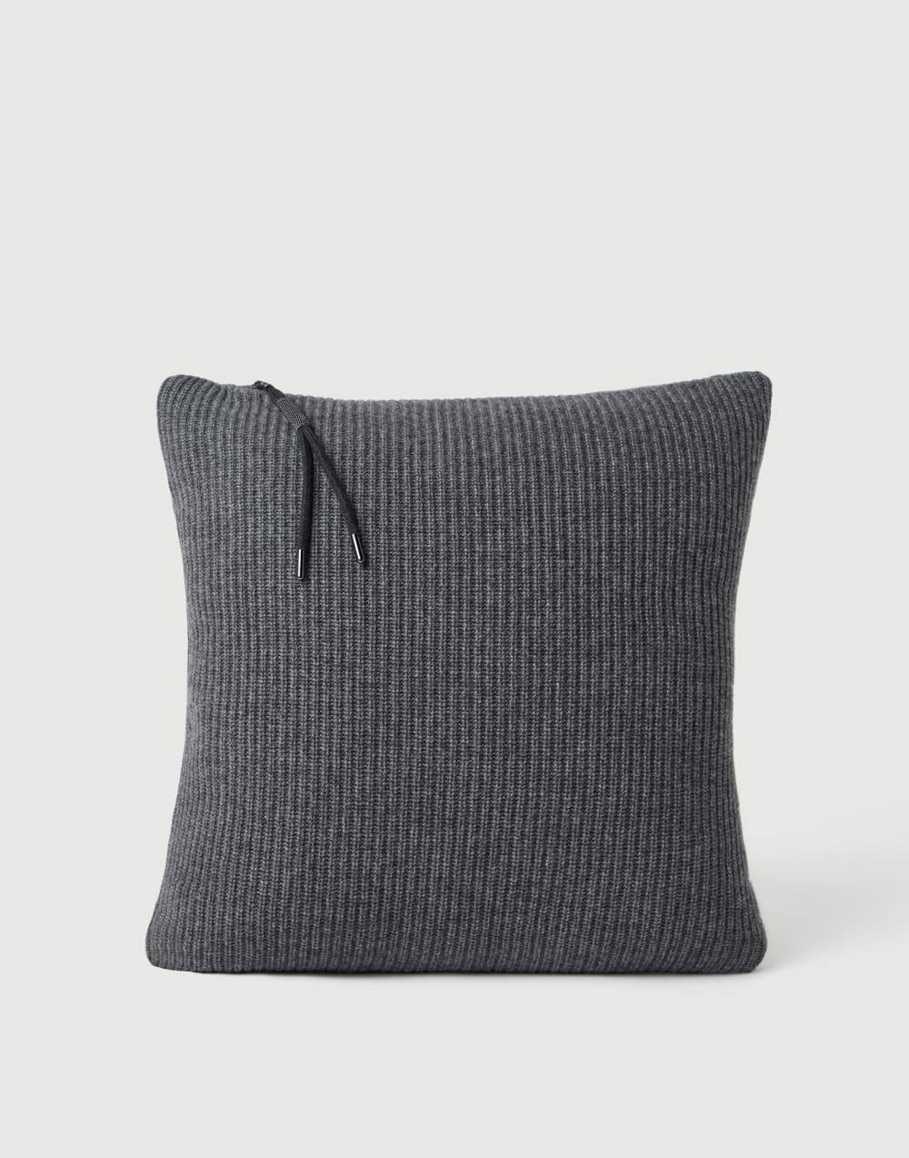 Shiny Zipper Pull knit cushion Lead Lifestyle - Brunello Cucinelli