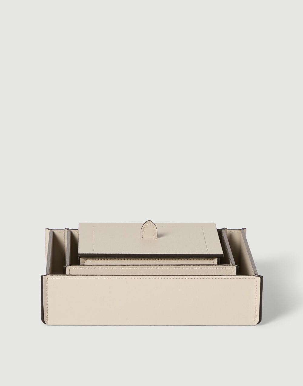 Trio of organizer boxes with lids Ivory Lifestyle - Brunello Cucinelli