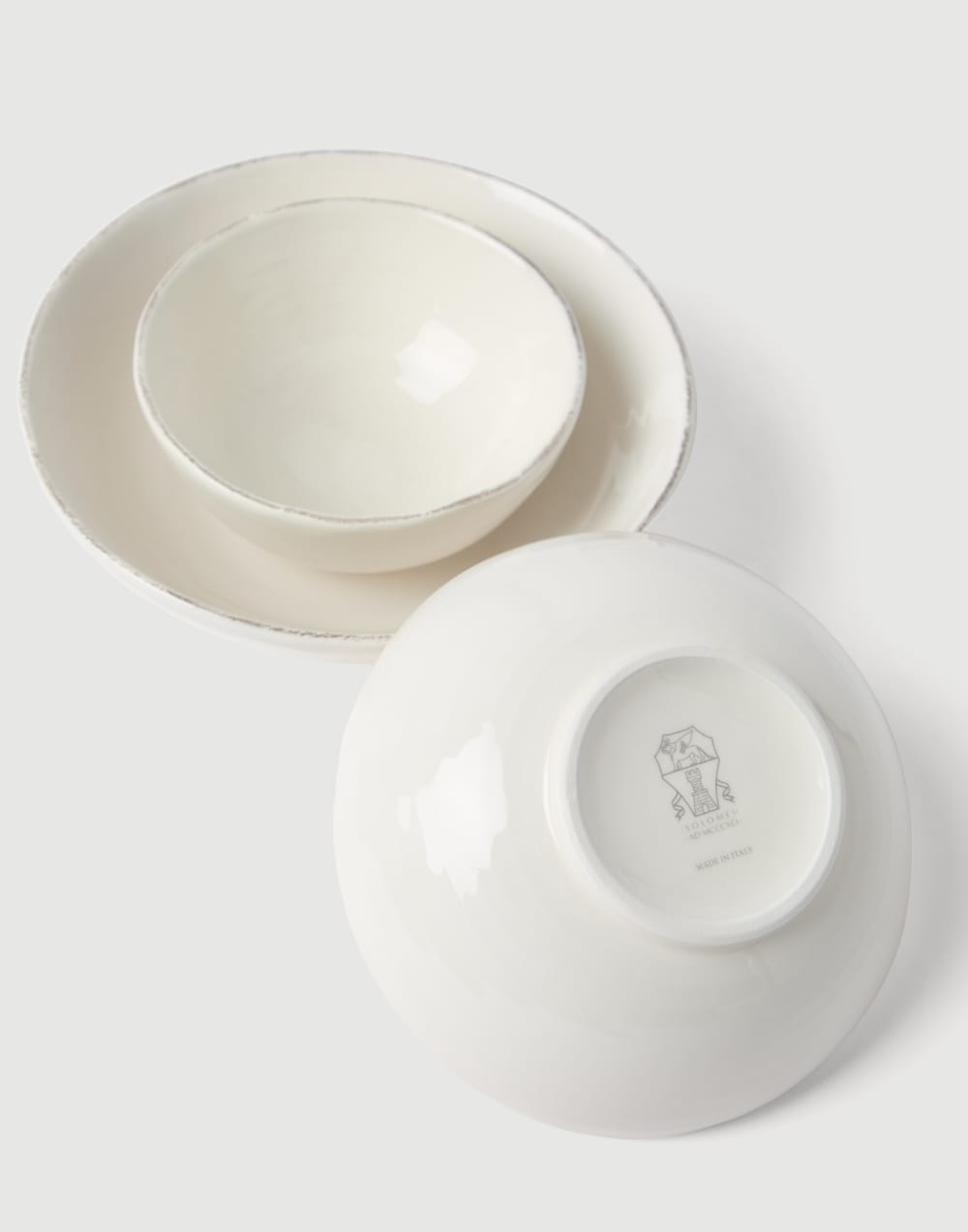 3-piece bowl set Milk Lifestyle - Brunello Cucinelli