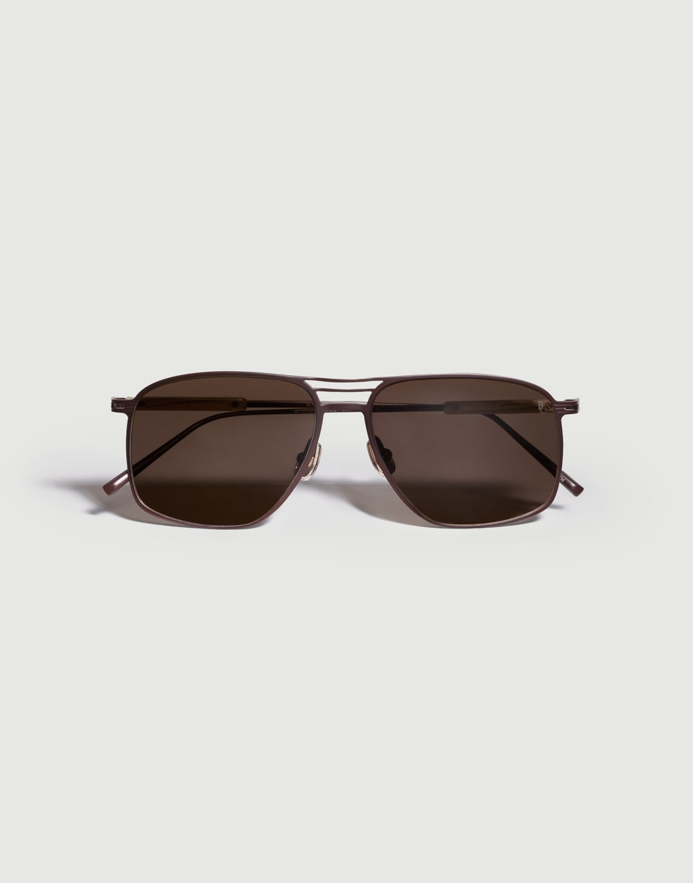 Rectangular titanium sunglasses Chocolate Eyewear - Brunello Cucinelli