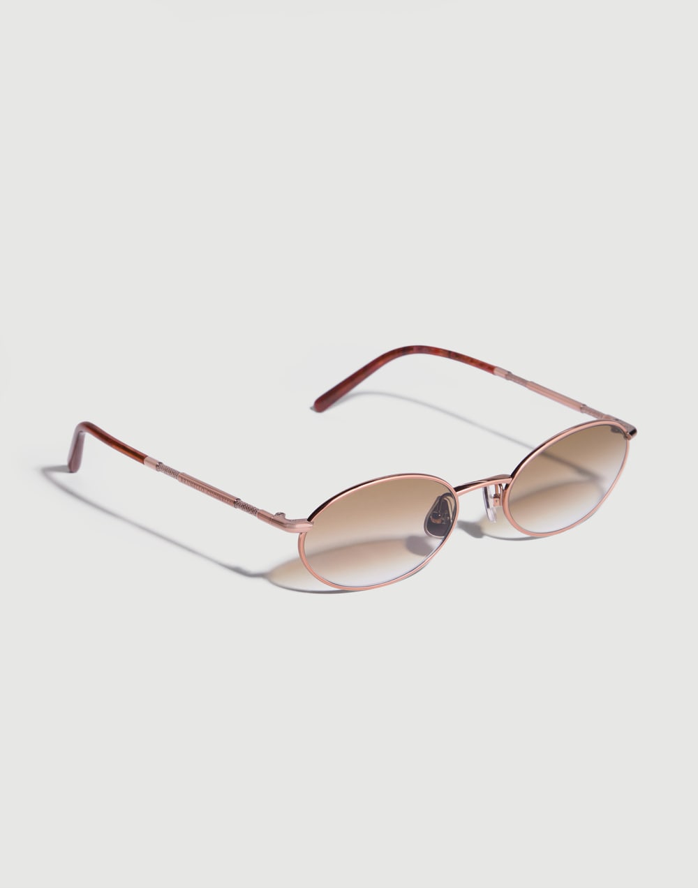 Oval titanium sunglasses Rose Gold Eyewear - Brunello Cucinelli