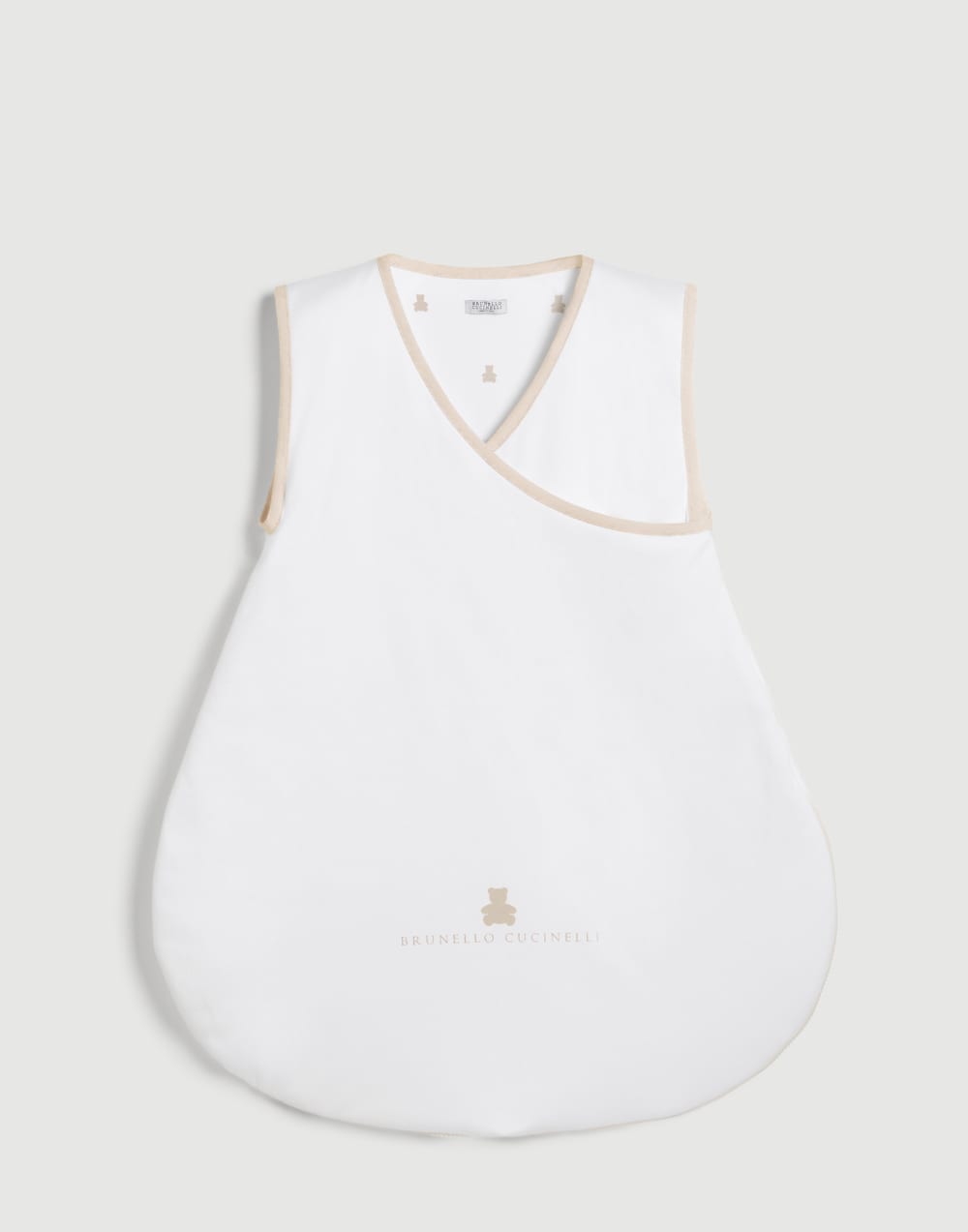 双面棉针织睡袋 白色 幼童 - Brunello Cucinelli