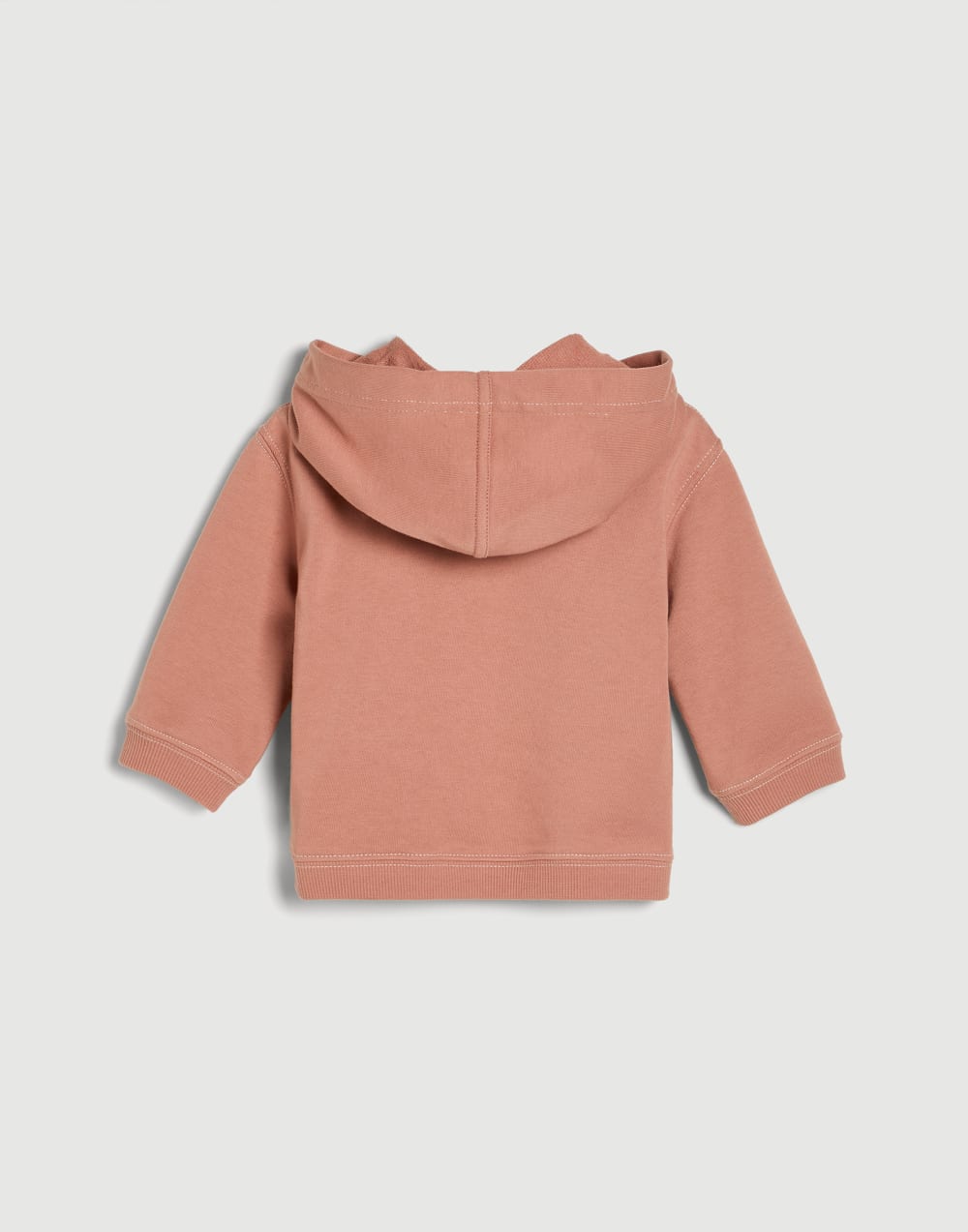 Baby Bernie hoodie with zipper Orange Baby - Brunello Cucinelli