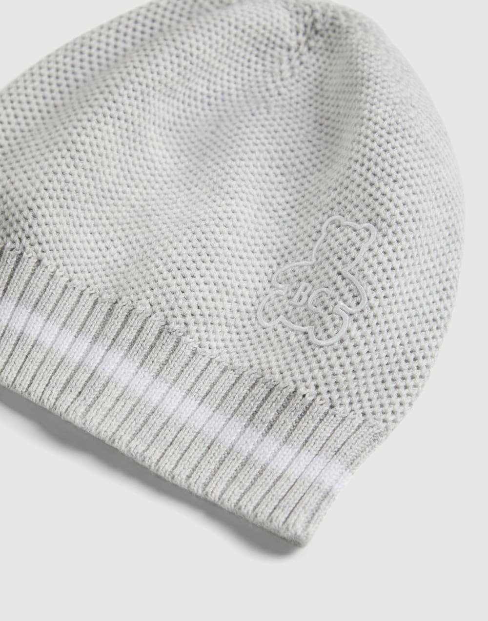 伯尼小熊幼童针织小圆帽 雾白 幼童 - Brunello Cucinelli