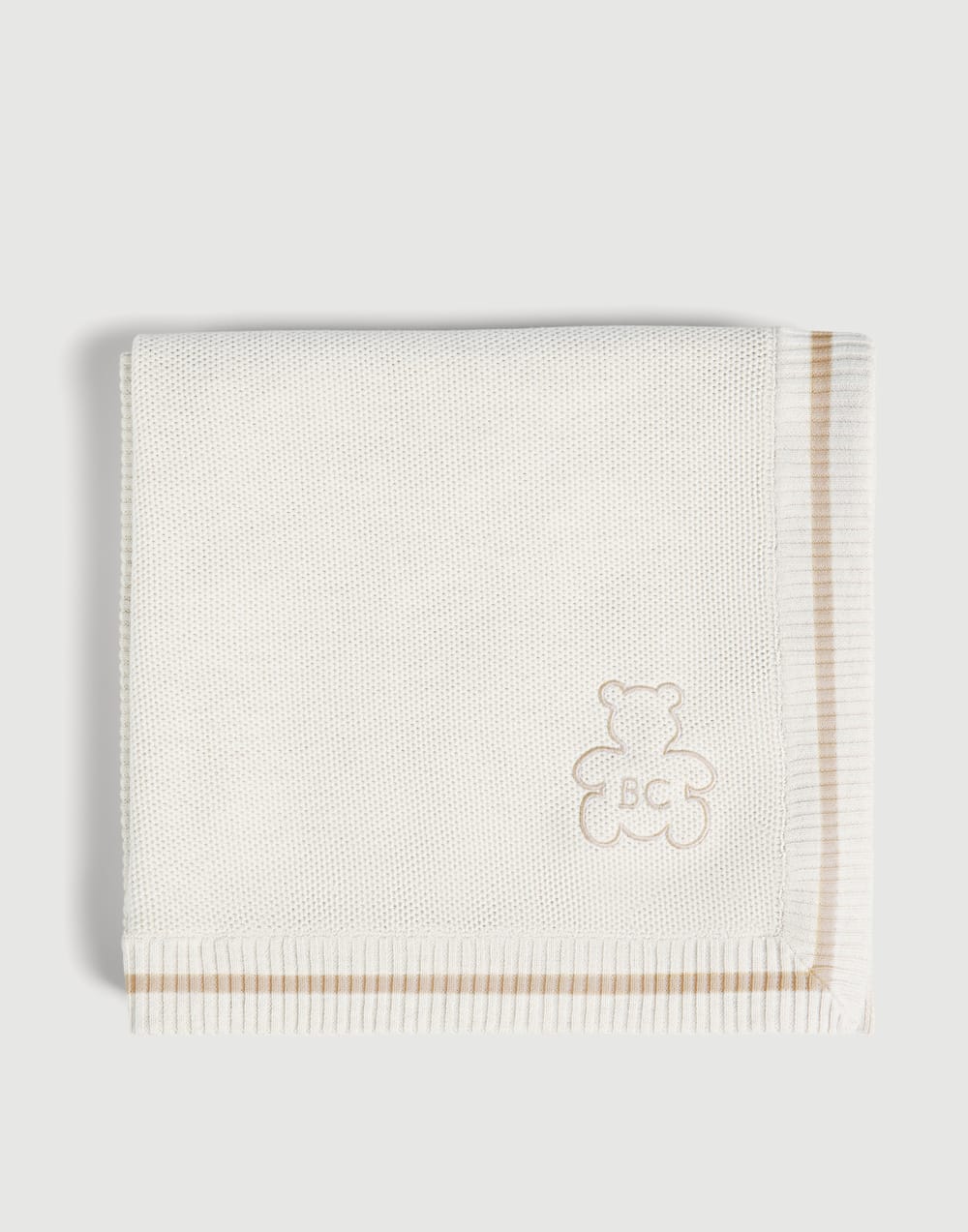 伯尼小熊幼童刺绣盖毯 巴拿马色 幼童 - Brunello Cucinelli