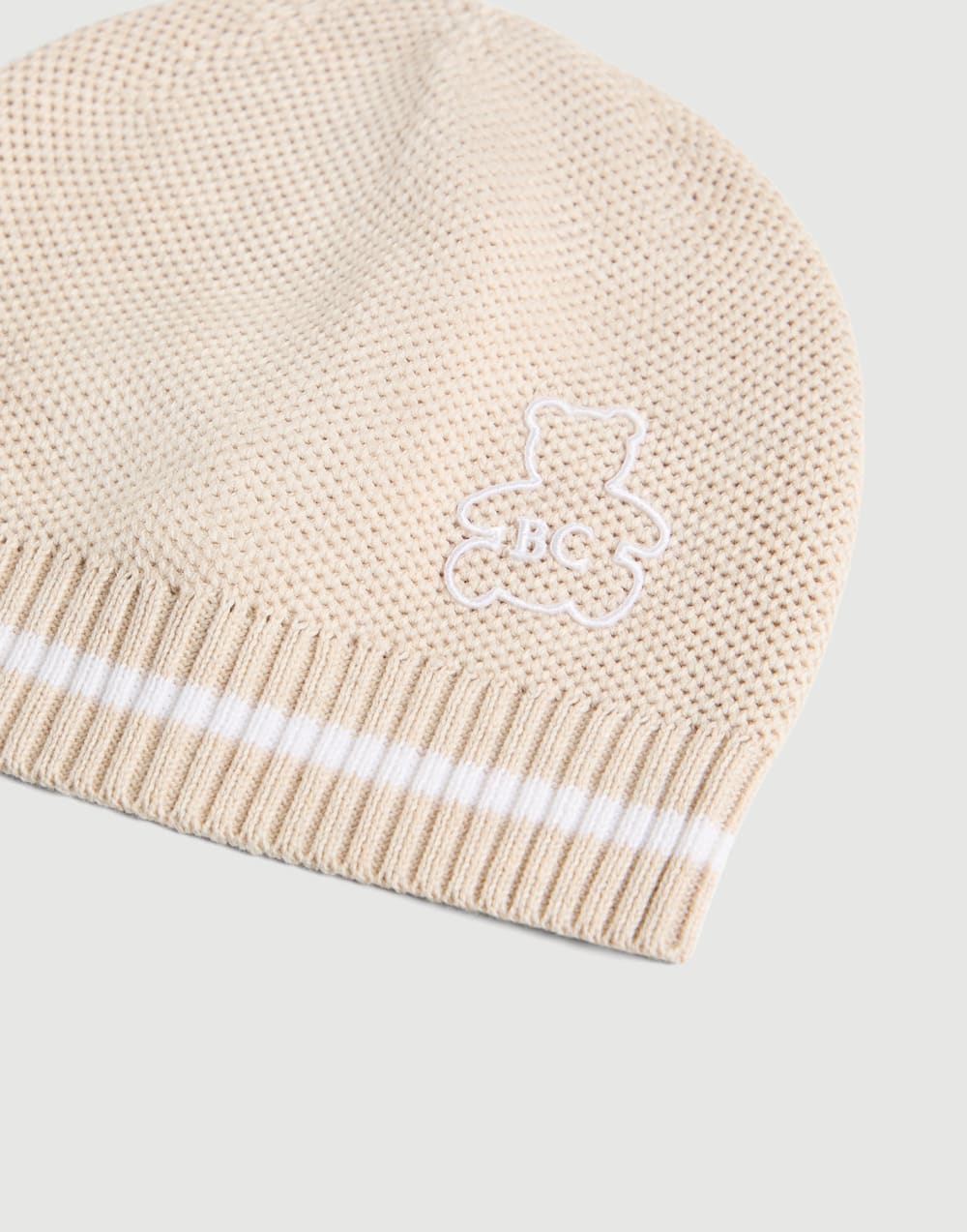 Baby Bernie knit beanie Sand Baby - Brunello Cucinelli
