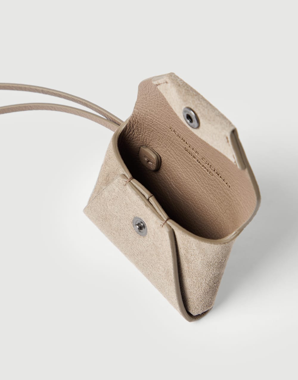 Suede bag charm Beige Woman - Brunello Cucinelli
