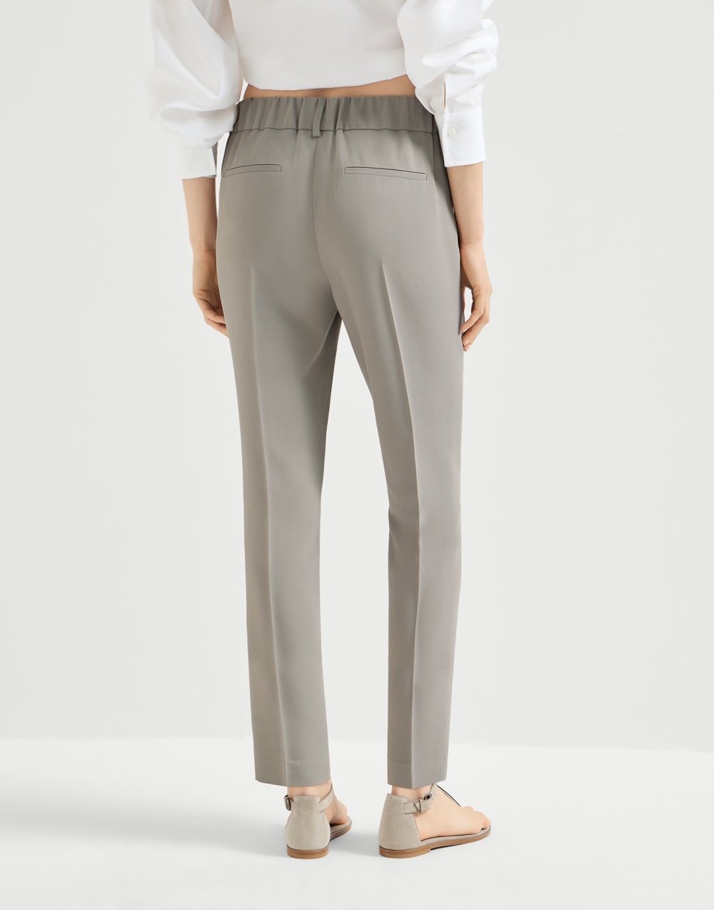 Tailored Jogger trousers Light Grey Woman - Brunello Cucinelli