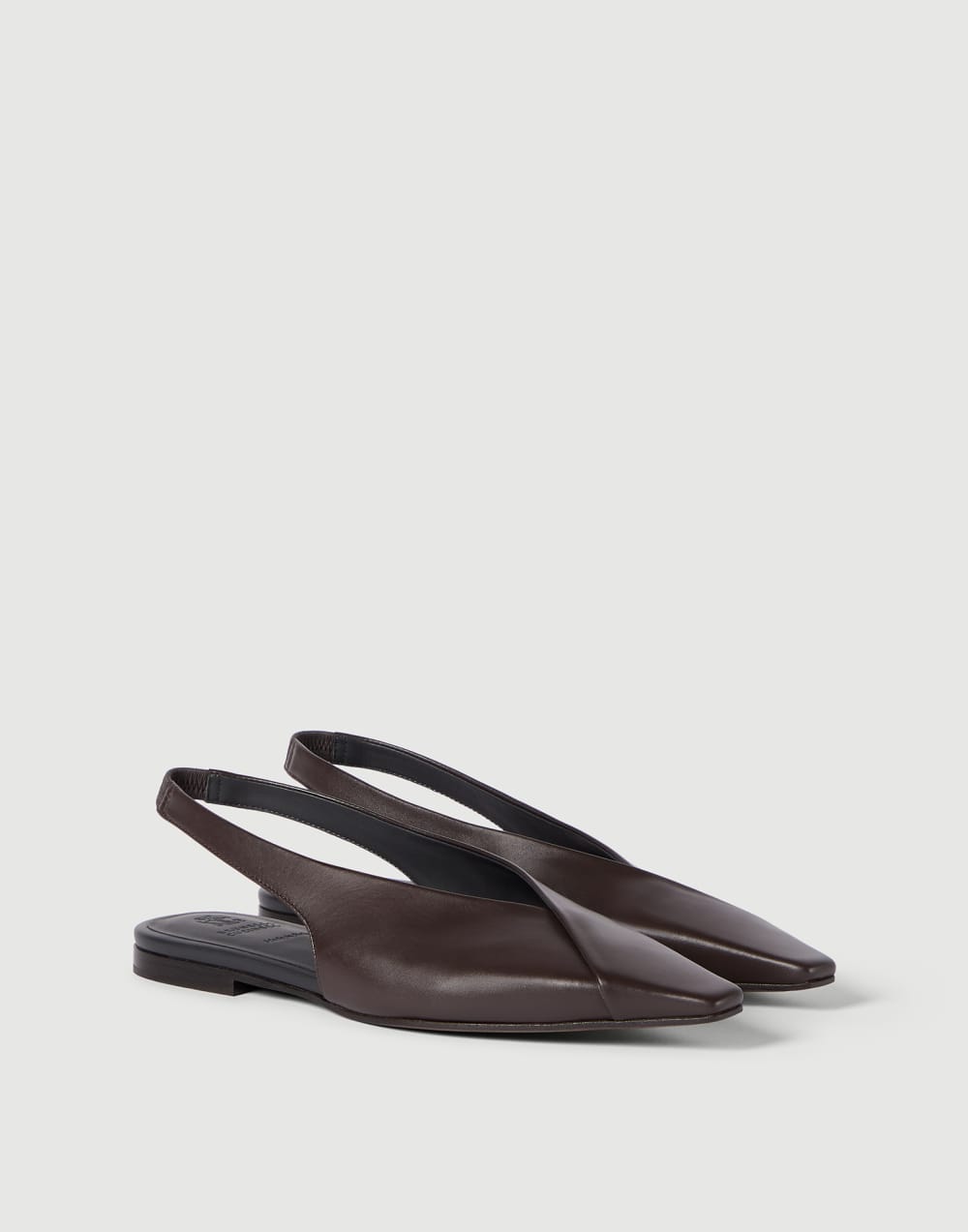 Calfiskin slingback flats Rust Brown Woman - Brunello Cucinelli