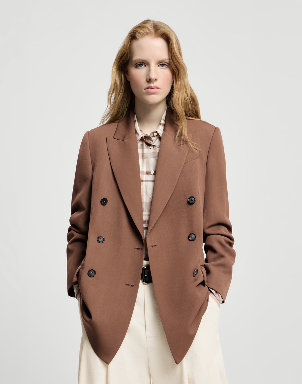 Virgin wool tricotine blazer Dattero Woman - Brunello Cucinelli