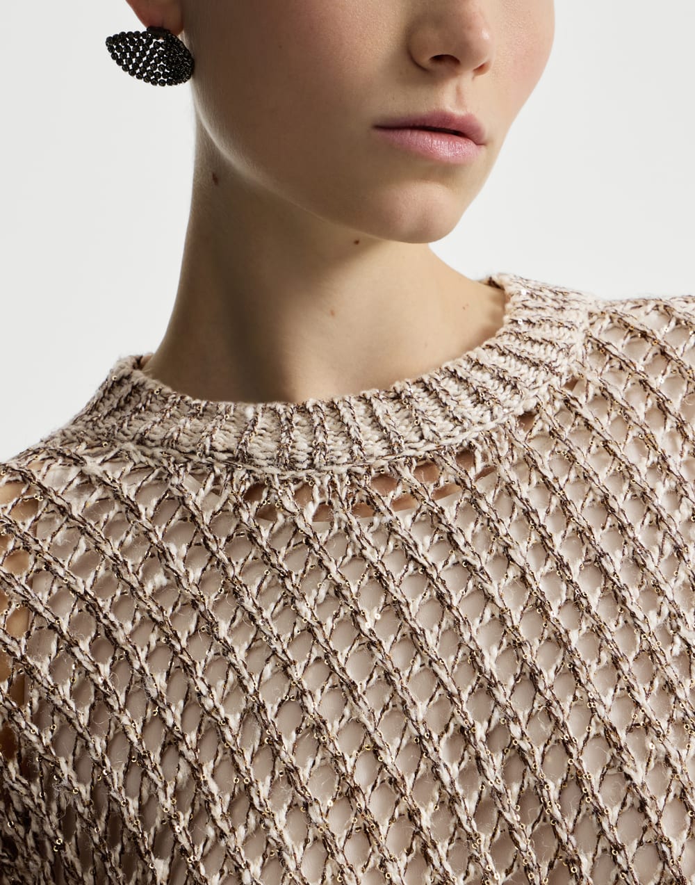 Dazzling chiné net dress Rope Woman - Brunello Cucinelli