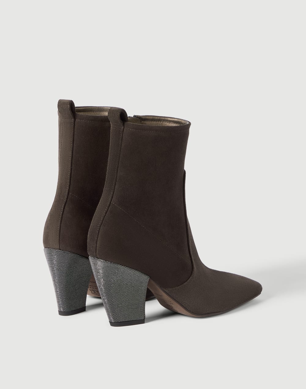 Bottines en daim Poivre Femme - Brunello Cucinelli