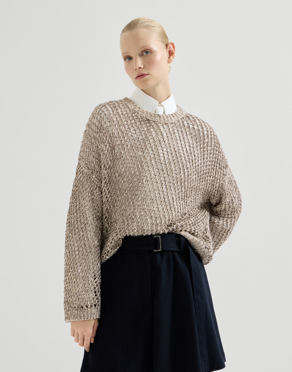 Dazzling chiné net sweater Rope Woman - Brunello Cucinelli