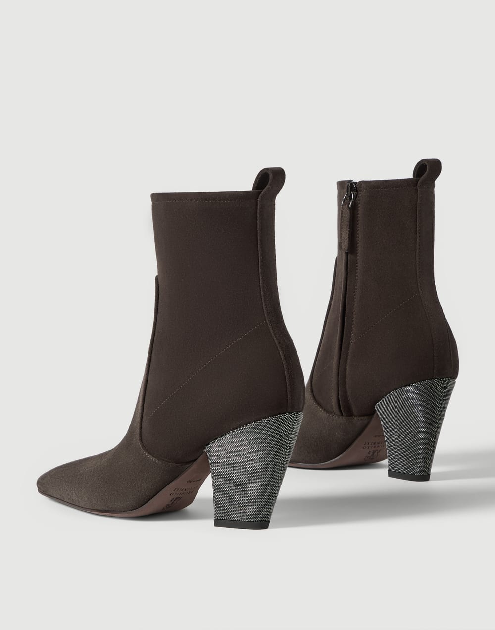 Suede heeled boots Pepper Woman - Brunello Cucinelli
