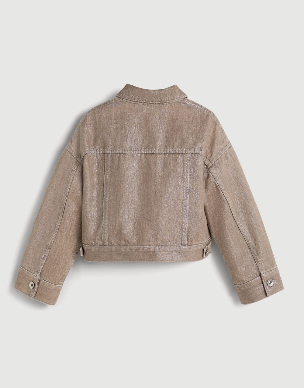 四口袋牛仔布短夹克 米黄 女童 - Brunello Cucinelli