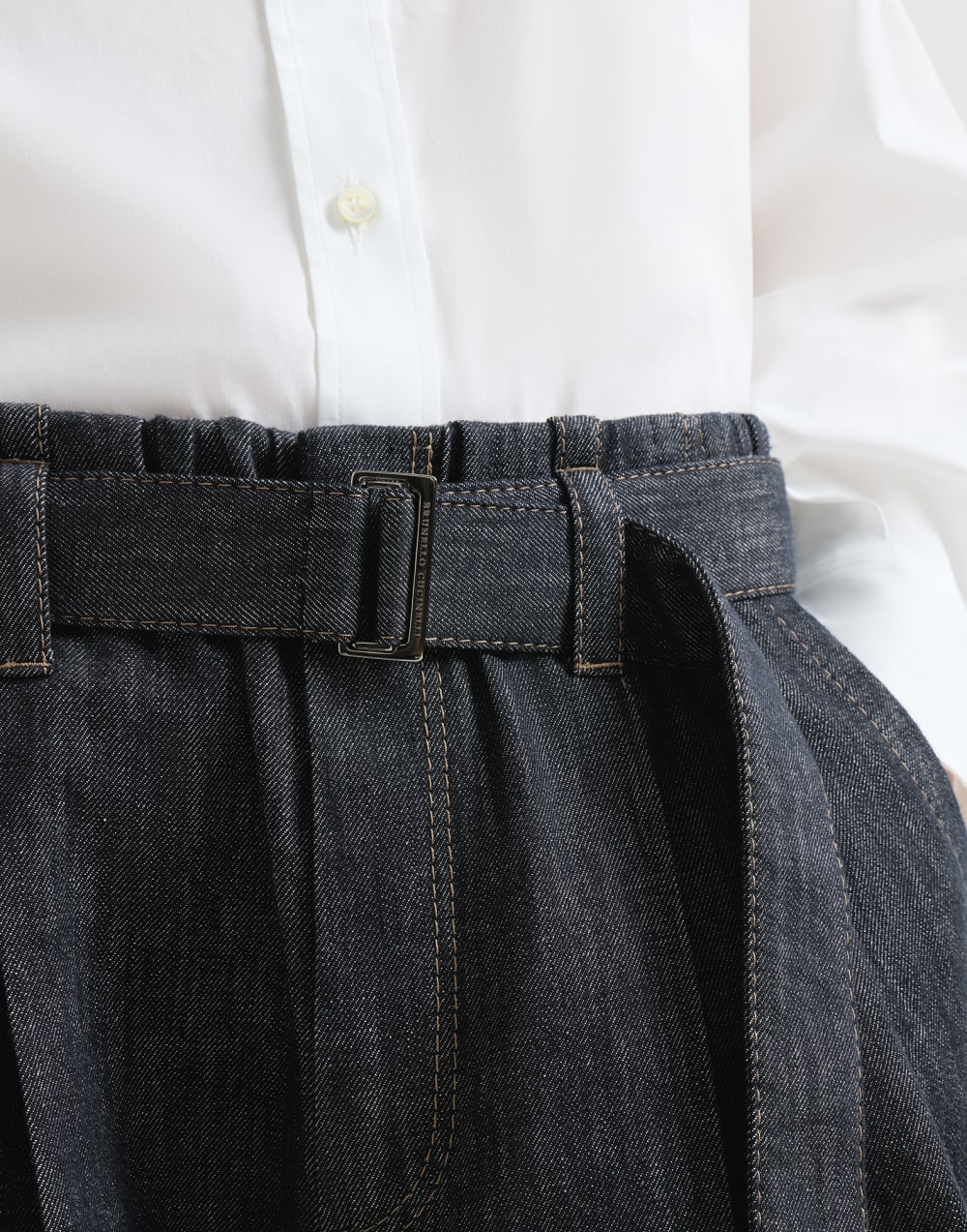 Sartorial Loose trousers Dark Denim Woman - Brunello Cucinelli