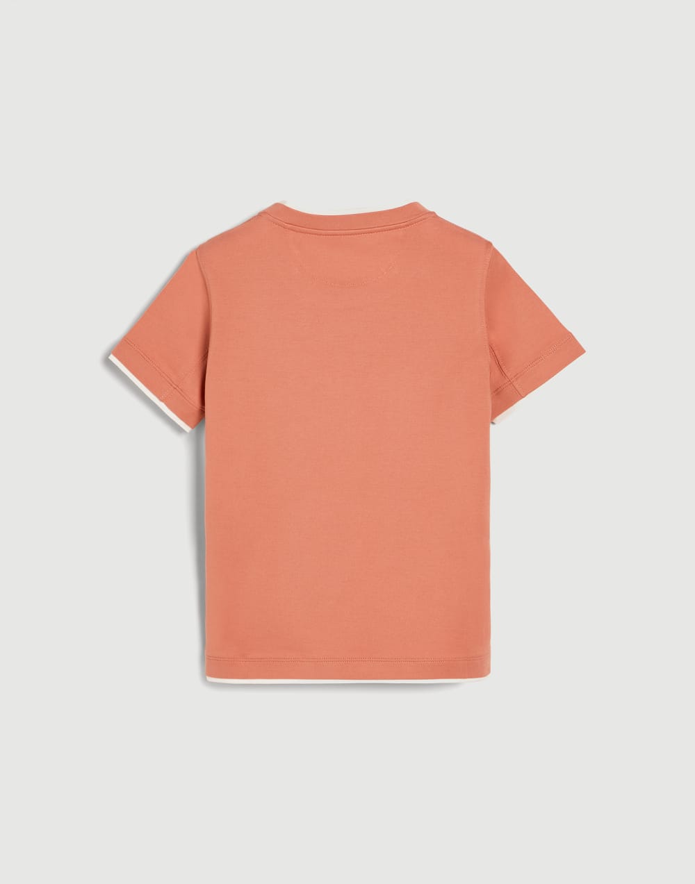 T-shirt with faux-layering Apricot Boys - Brunello Cucinelli