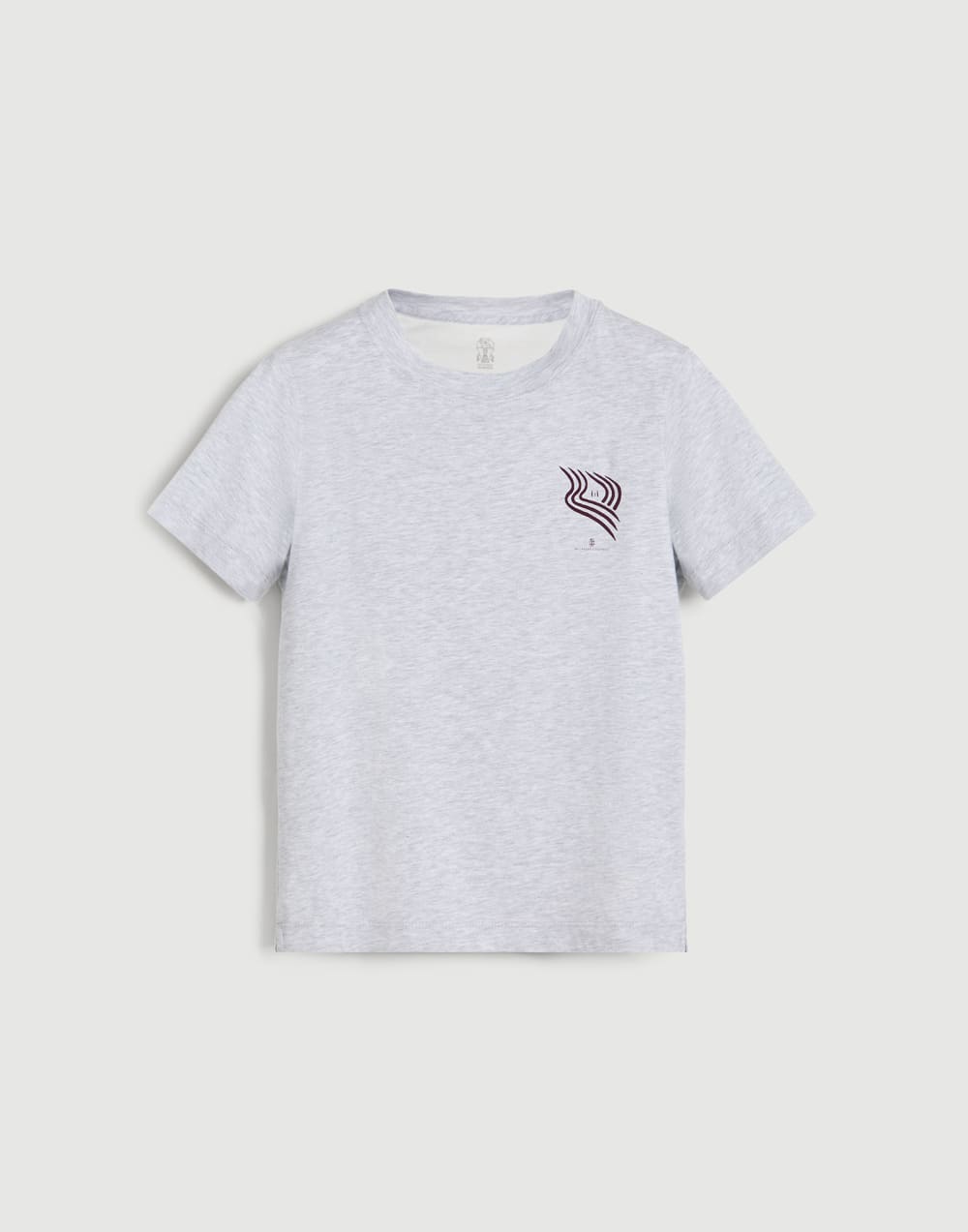T-shirt with print Light Grey Boys - Brunello Cucinelli