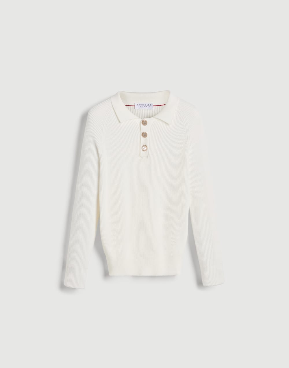 Lightweight knit Polo Panama Boys - Brunello Cucinelli