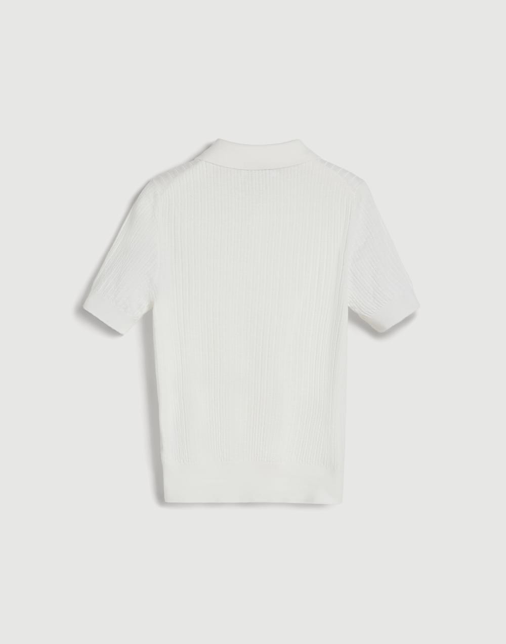 Textured Rib polo shirt Panama Boys - Brunello Cucinelli