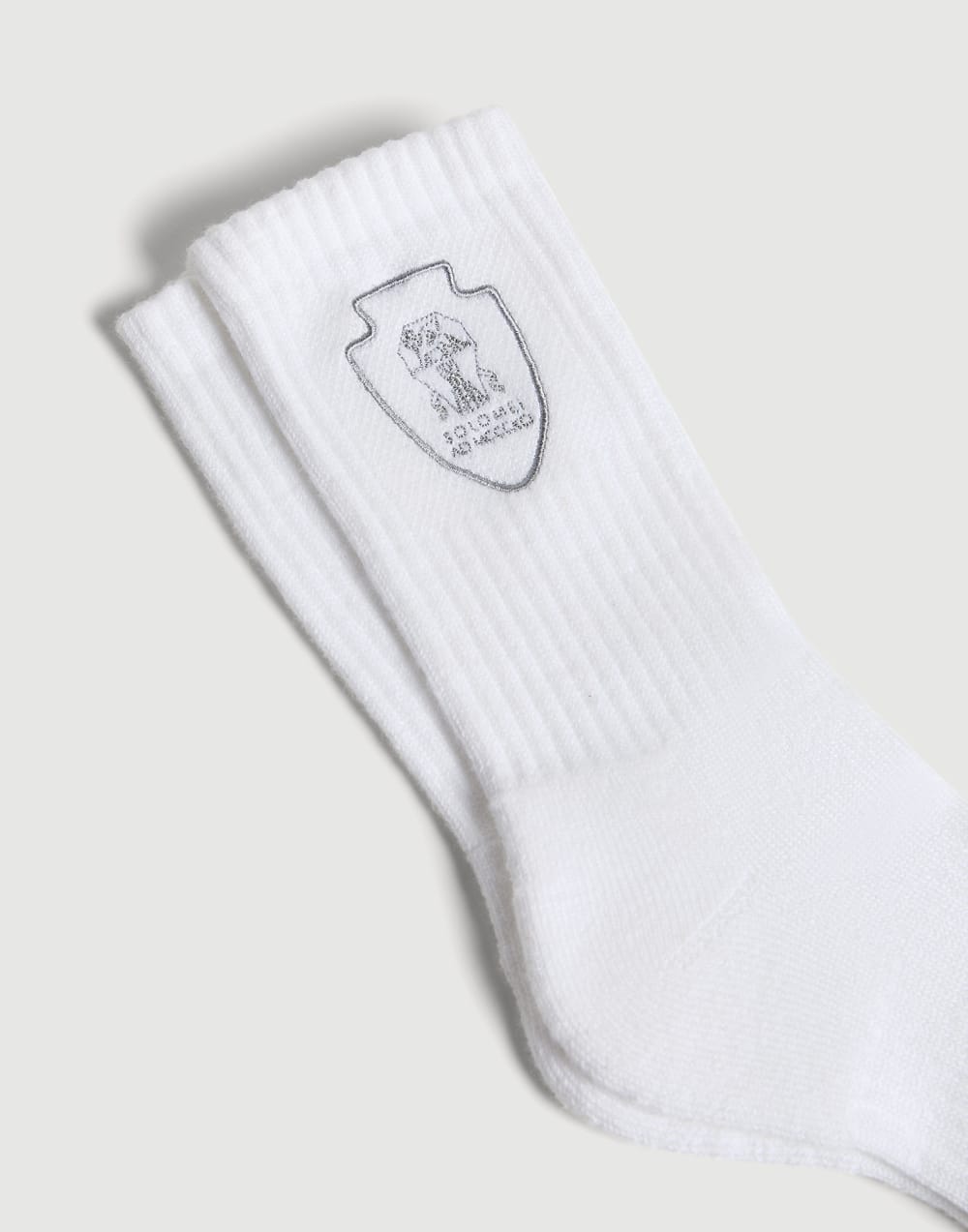 Ribbed socks with logo Light Grey Boys - Brunello Cucinelli