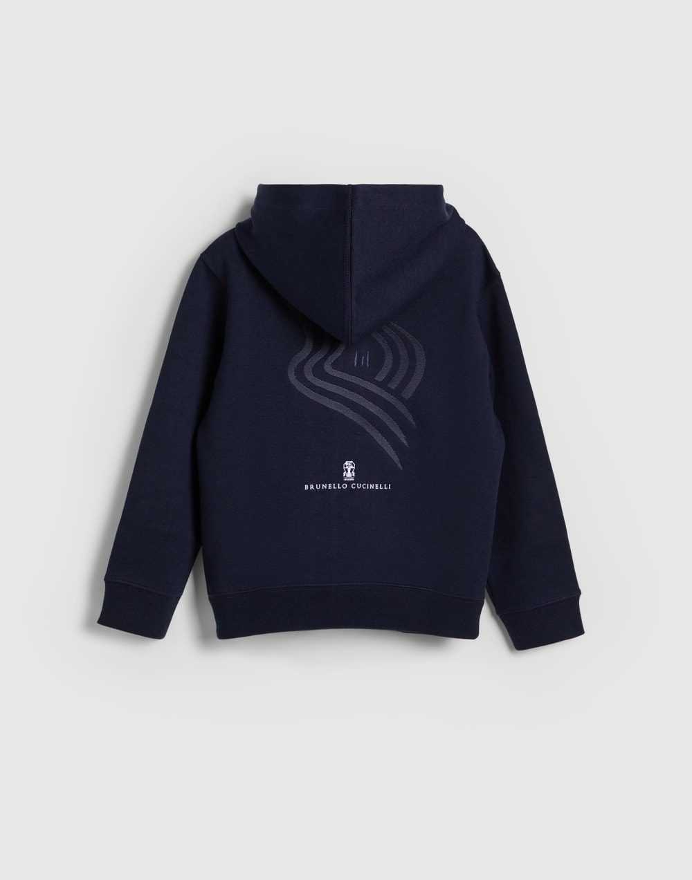 双层毛圈布上衣 蓝色 男童 - Brunello Cucinelli